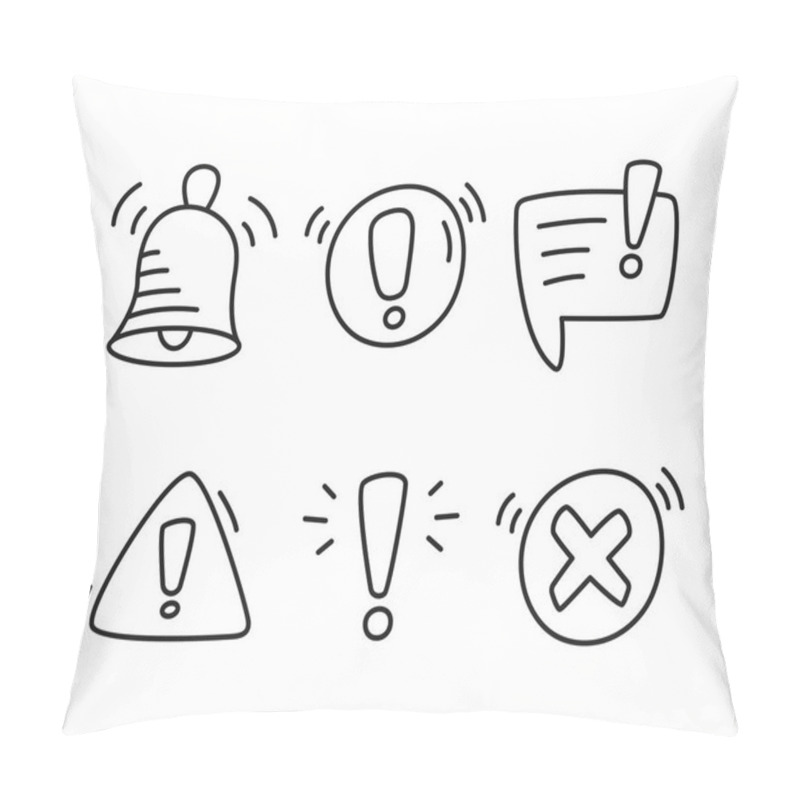 Personality  Notification And Alert Icons Set Pillow Covers