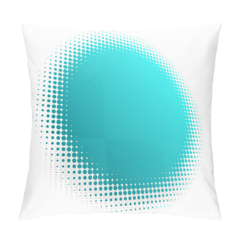 Personality  Colorful Halftone Vector Pattern, Texture In 3d Perspective. Circles, Dots, Screentone Illustration. Freckle, Stipple-stippling, Speckles Illustration. Pointillist Vector Art Pillow Covers