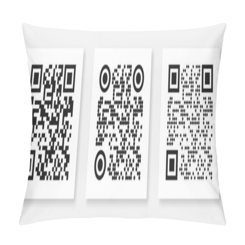 Personality  QR Code Ready To Use Isolated On White Background Pillow Covers