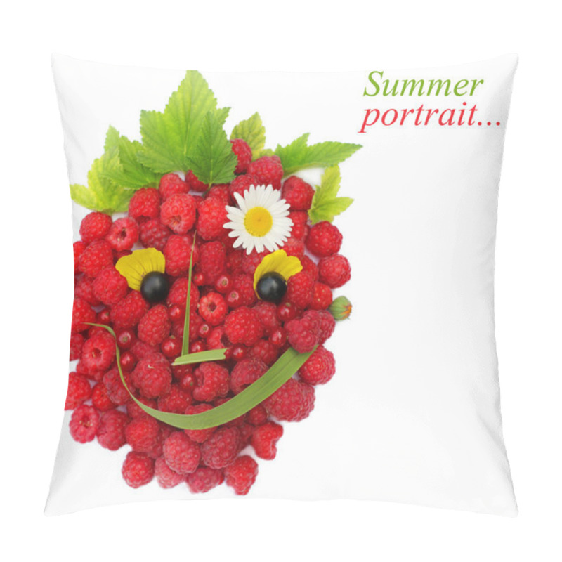 Personality  Summer Portrait Made From Berries Pillow Covers