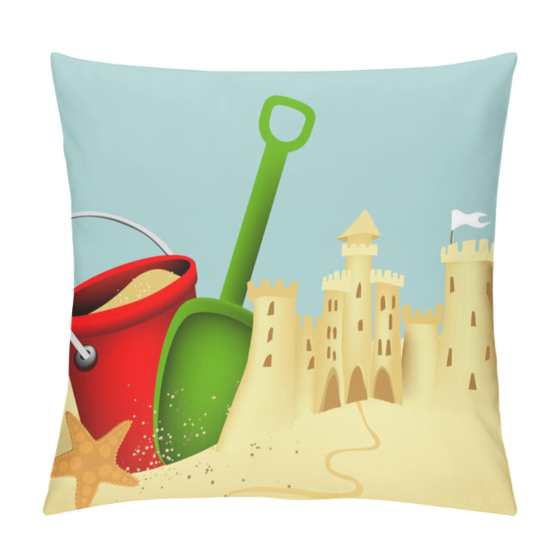 Personality  Sand Castle Building Pillow Covers