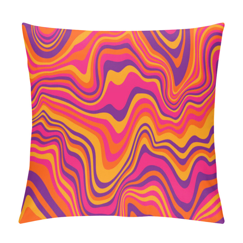 Personality  Abstract Psychedelic Groovy Background. Abstract Background. Vector Illustration. Pillow Covers