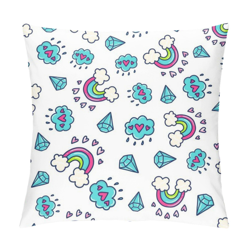 Personality  Doodles Cute Seamless Pattern. Pillow Covers