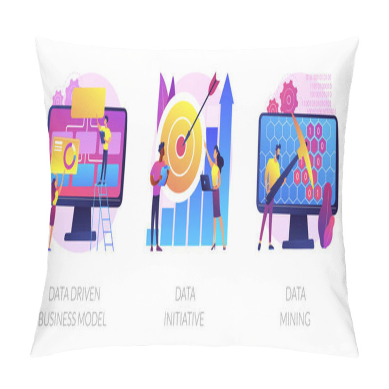 Personality  Data Use In Business Vector Concept Metaphors Pillow Covers