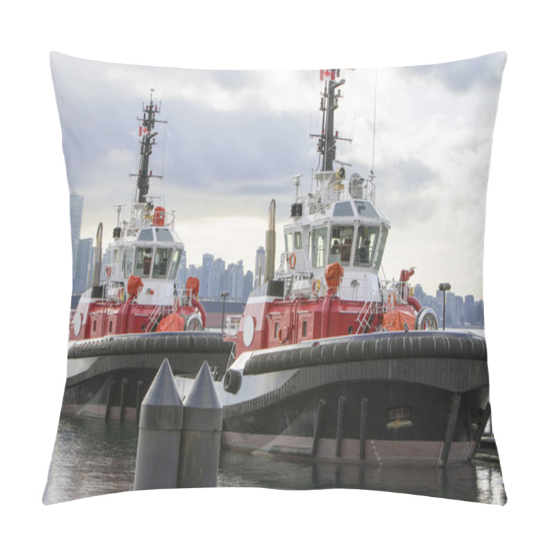 Personality  Tug Boats At Vancouver BC Harbor Pillow Covers