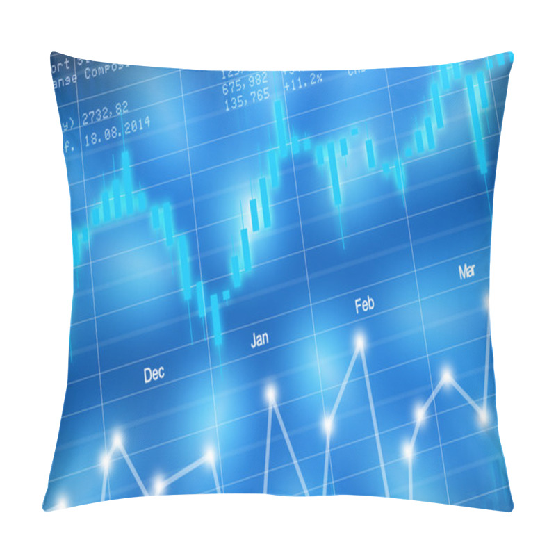 Personality  Stock Market Candlestick Chart Pillow Covers