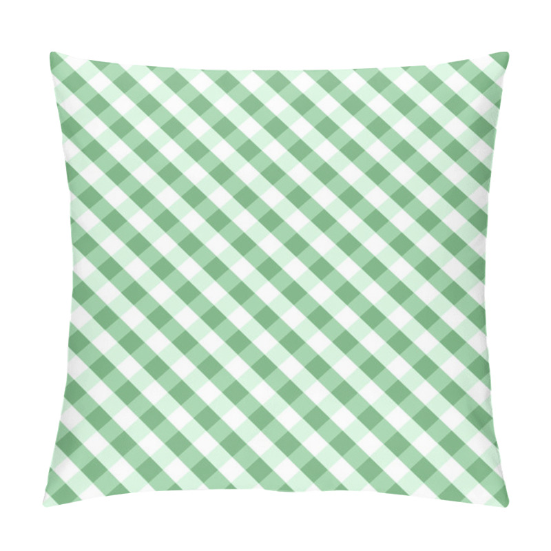 Personality  Seamless Green Plaid Pattern Pillow Covers