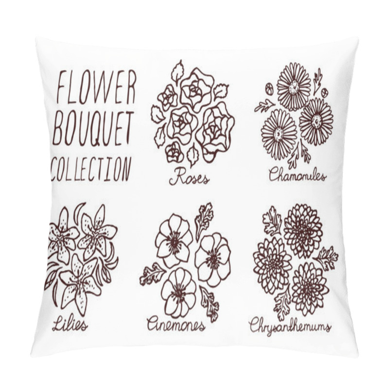 Personality  Handsketched Bouquets Collection Pillow Covers