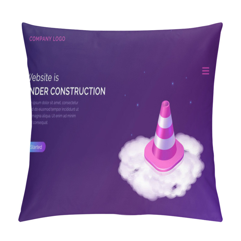 Personality  Website Under Construction, Maintenance Work Error Pillow Covers