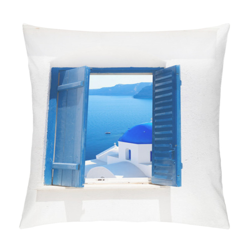 Personality  Traditional Architecture Of Oia Village On Santorini Island, Gre Pillow Covers