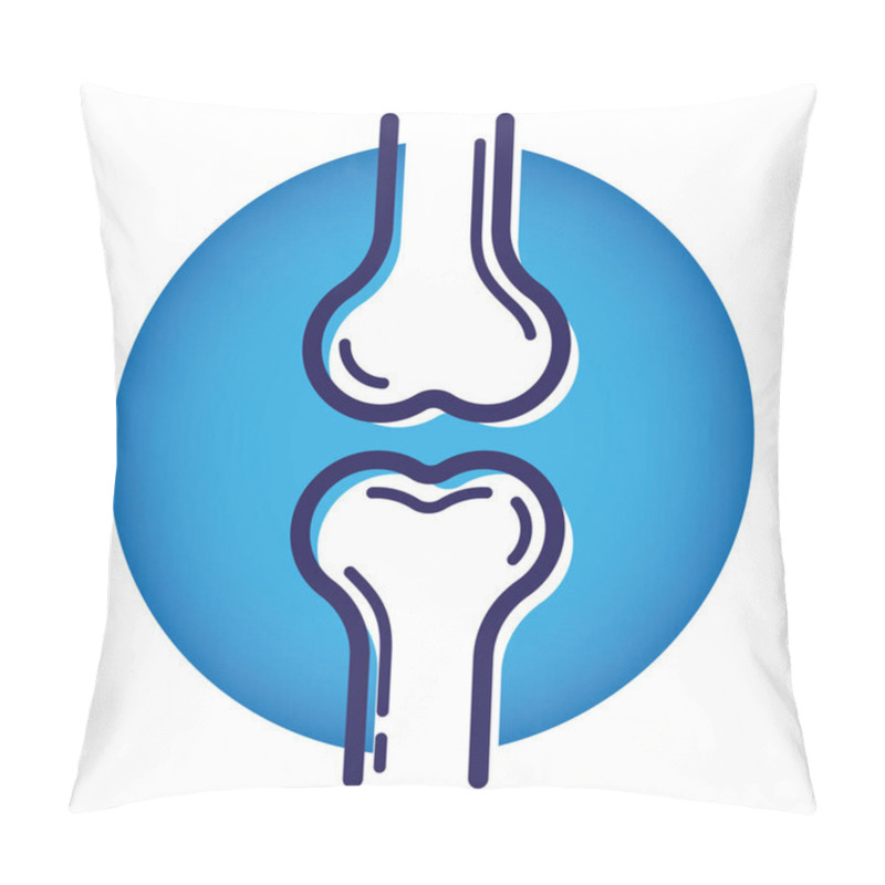 Personality  Icons Pictogram Bone, Joint Health. Ideal For Informative And Educational Materials Pillow Covers