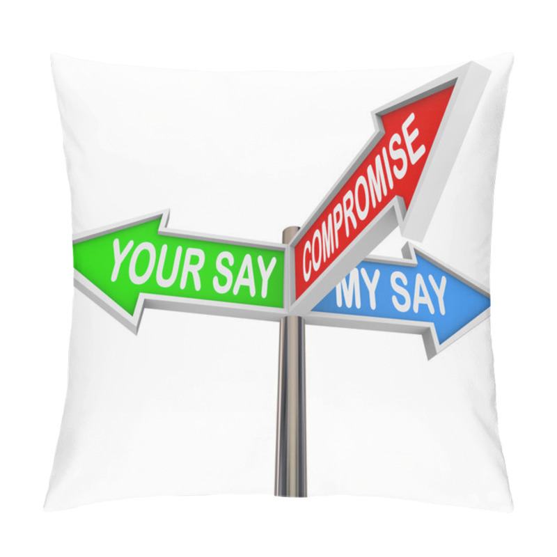 Personality  Compromise - Settling Our Differences In Agreement Pillow Covers