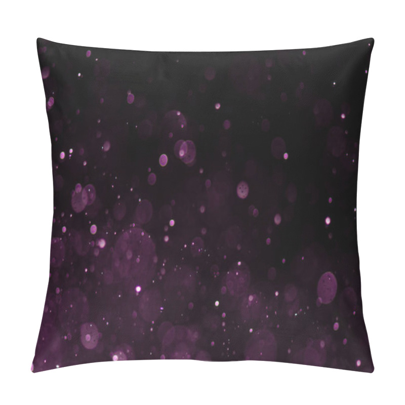 Personality  Abstract Pink Or Purple Bokeh With Black Background Pillow Covers