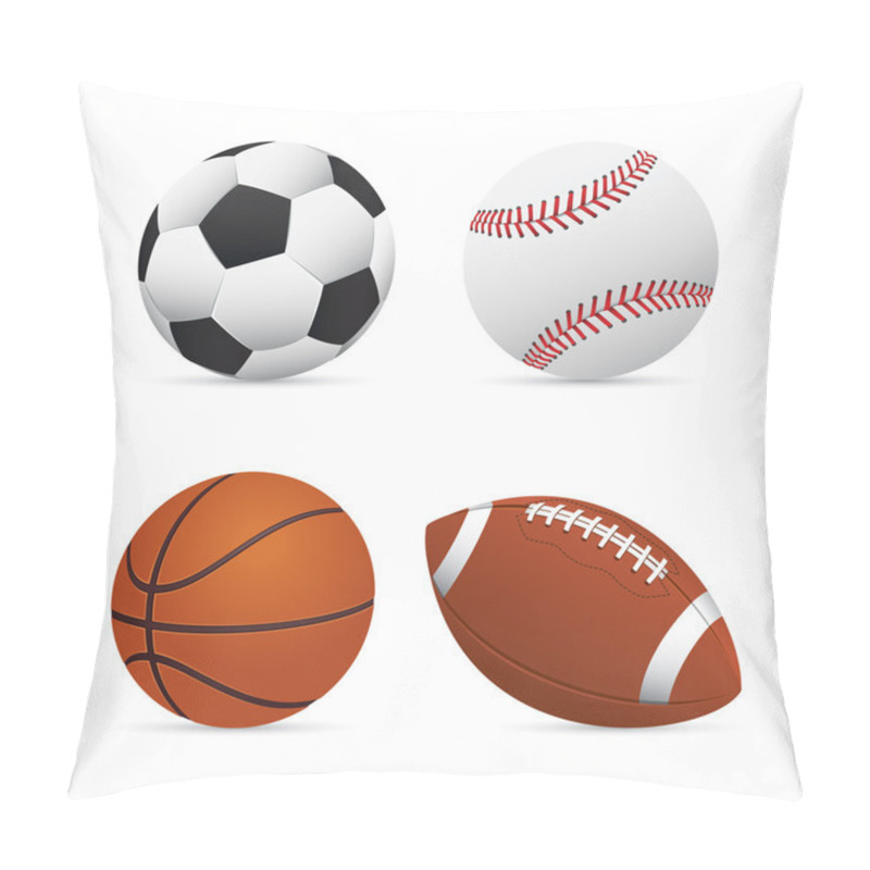 Personality  Soccer, Football, Basketball And Baseball Pillow Covers