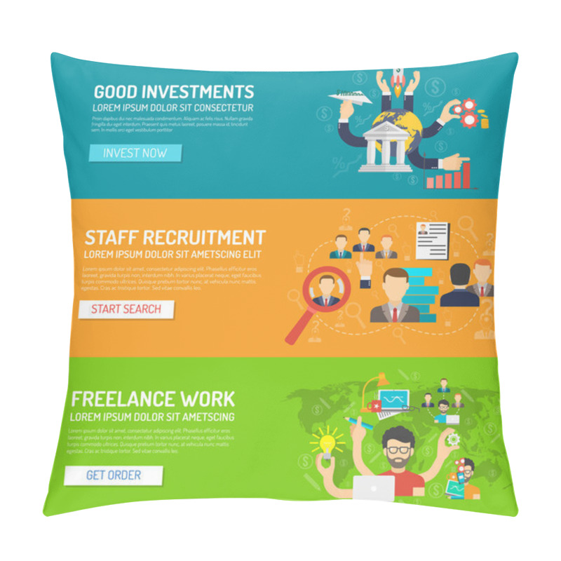 Personality  Business Banner Horizontal Pillow Covers