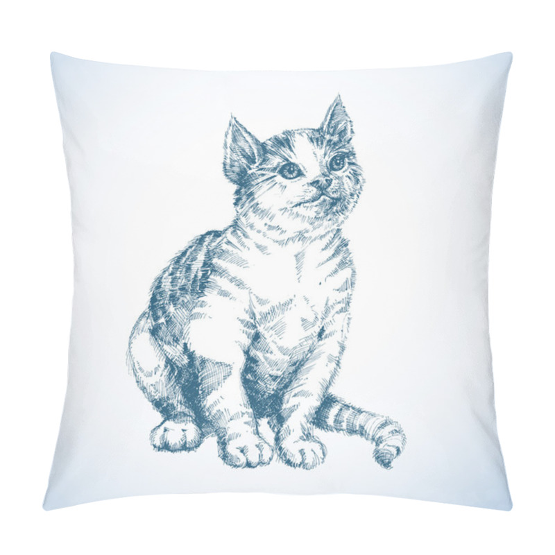 Personality  Cute Cat Sketch Pillow Covers