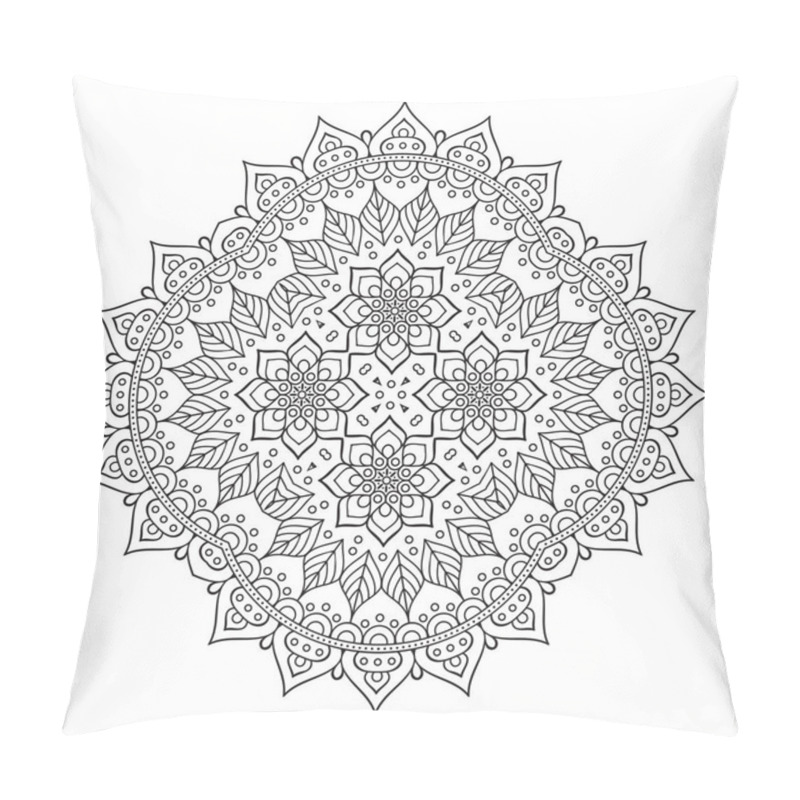 Personality  Mandala. Ethnic Decorative Elements. Hand Drawn Background Pillow Covers