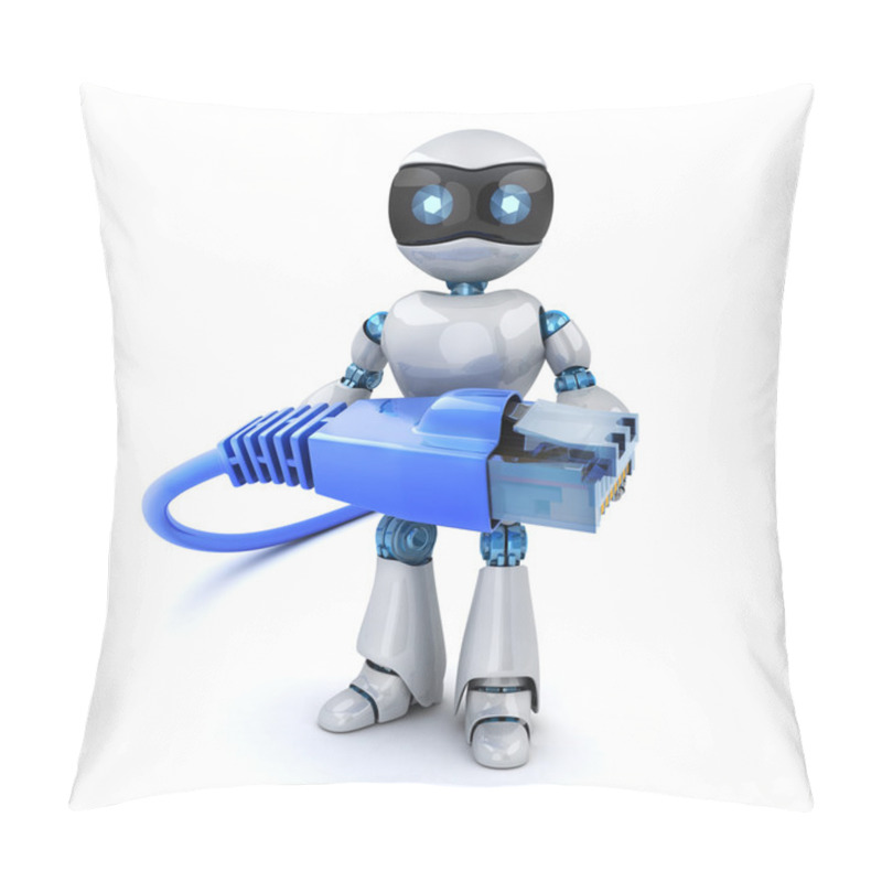 Personality  Robot And Computer Cable Pillow Covers