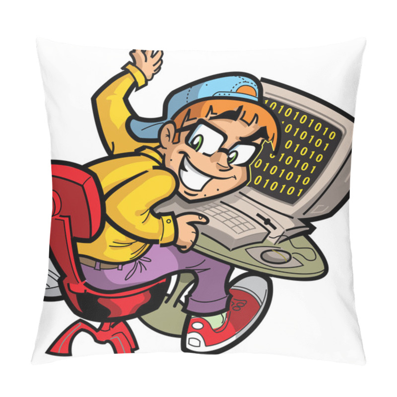 Personality  Happy Computer Nerd Pillow Covers