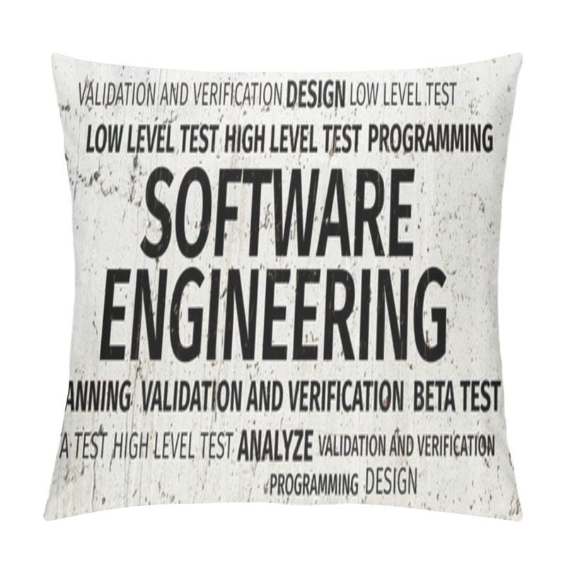 Personality  Software Engineering Word Cloud Pillow Covers