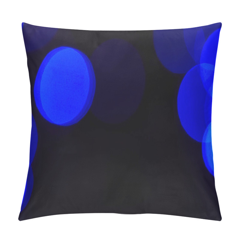 Personality  Abstract Dark Blue Bokeh Circles Background Pillow Covers