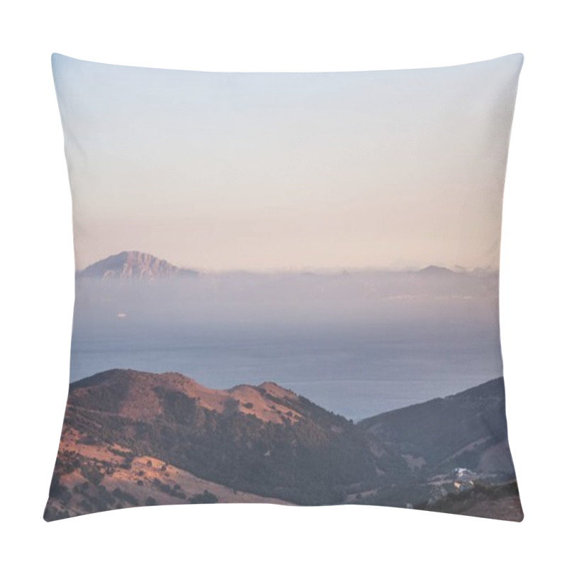 Personality  Scenic View Of Beautiful Mountains Landscape With Sea And Fog, Spain Pillow Covers