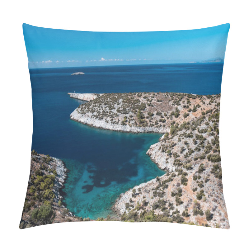 Personality  Aydincik Town, Beautiful Clean Blue Sea And Cove In Aydincik, Mersin, Turkey Pillow Covers