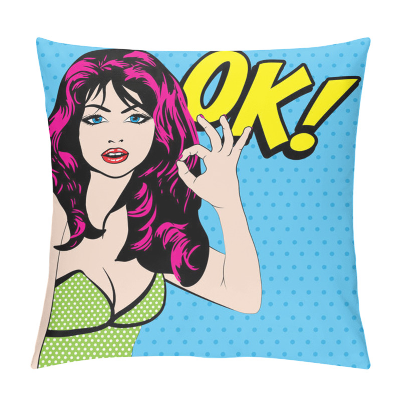 Personality  Woman Hand. OK! Sign. Pillow Covers