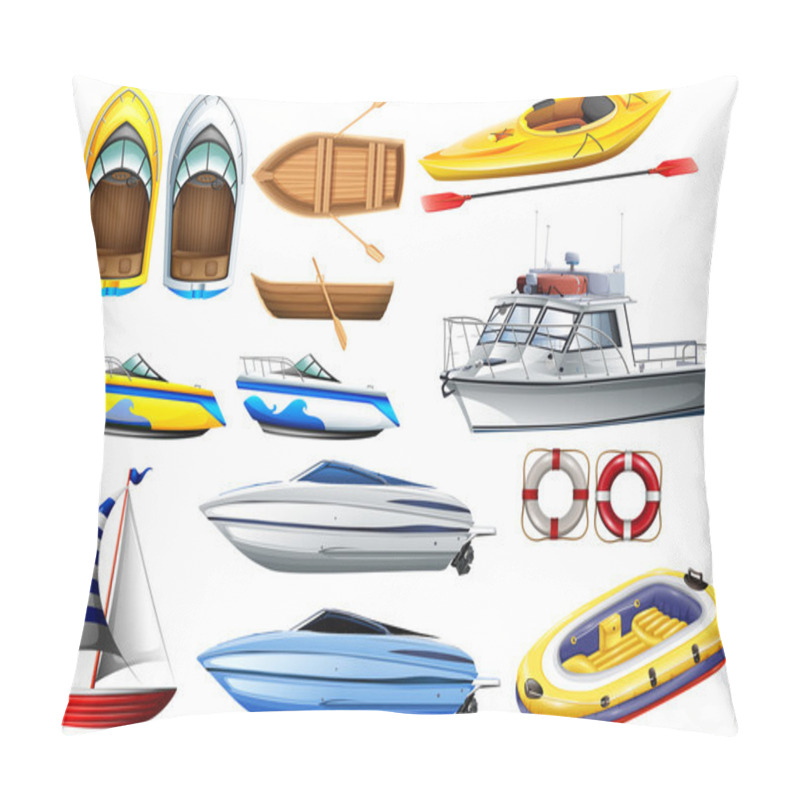 Personality  Boats And Varying Sizes Pillow Covers