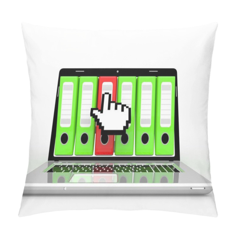 Personality  Laptop And Archive Folders Pillow Covers