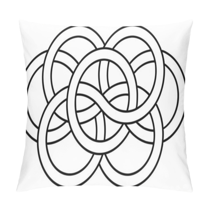 Personality  Intricate Intertwined Circles Design Pillow Covers