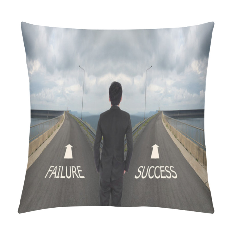 Personality  Business Man Has To Decide Between Two Different Way, Choose Fai Pillow Covers