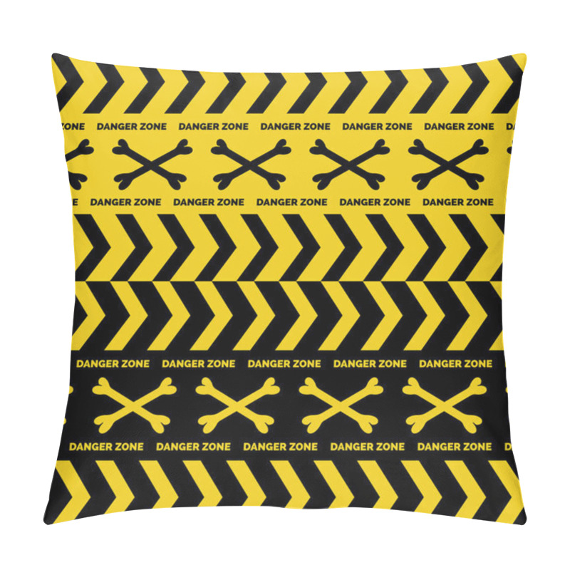 Personality  Danger Tapes Seamless Borders Pillow Covers