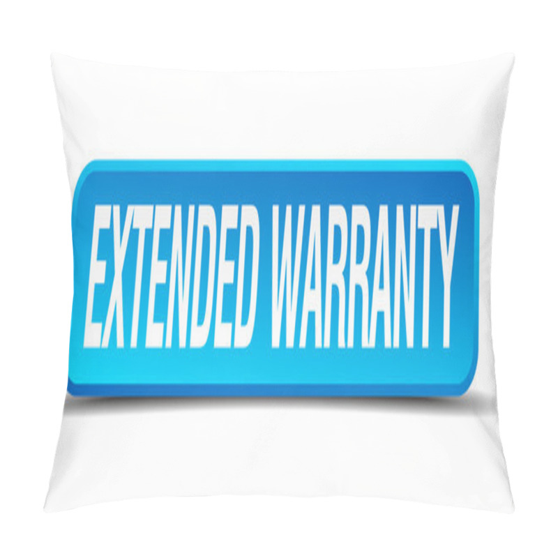 Personality  Extended Warranty Blue 3d Realistic Square Isolated Button Pillow Covers