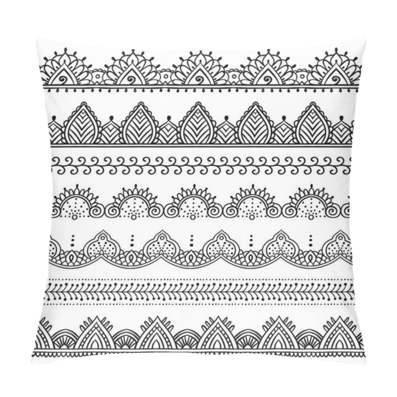 Personality  Set Of Seamless Lace Borders. Pillow Covers