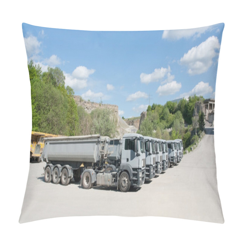 Personality  Trucks In A Quarry Pillow Covers