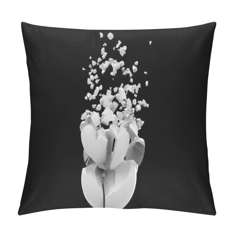 Personality  Fractured And Shattered White Sphere Pillow Covers