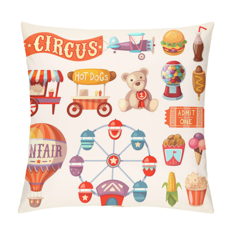 Personality  Fun Fair Icons Pillow Covers