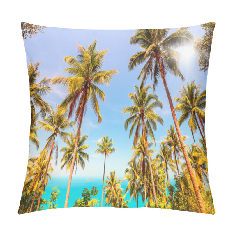 Personality  Coconuts Palm Trees And Sea Pillow Covers