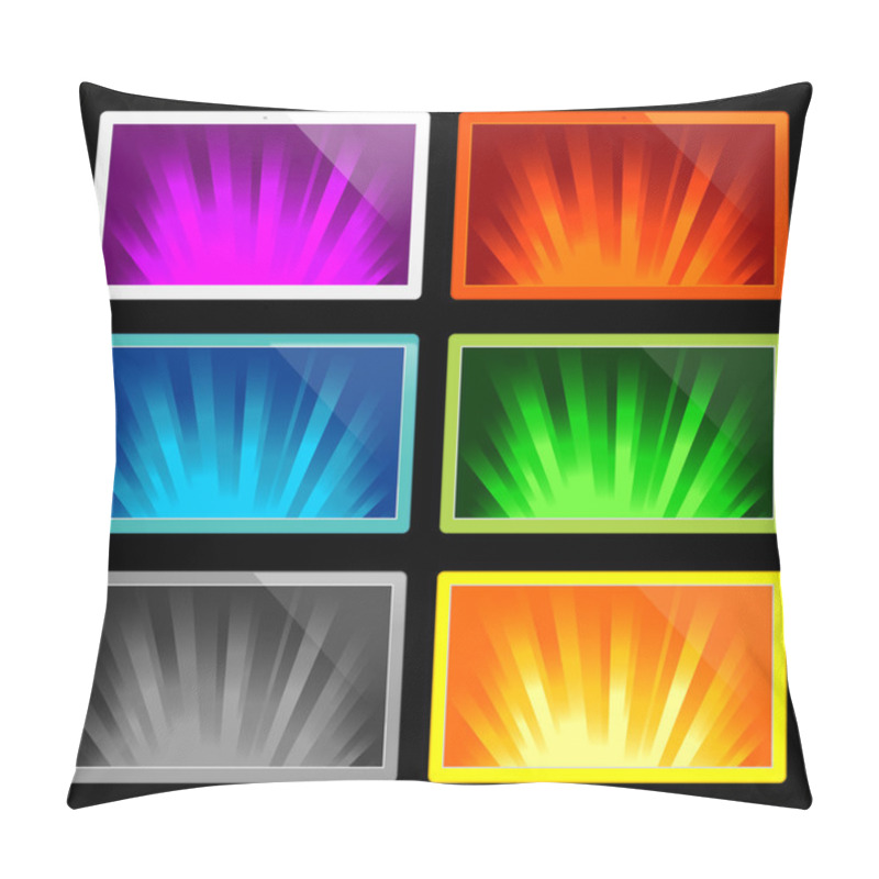 Personality  Illustration Of Rays Of Light Pillow Covers