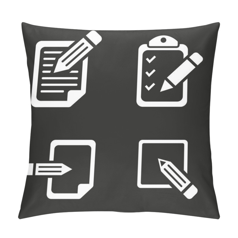 Personality  Registration Icons Set. Pillow Covers