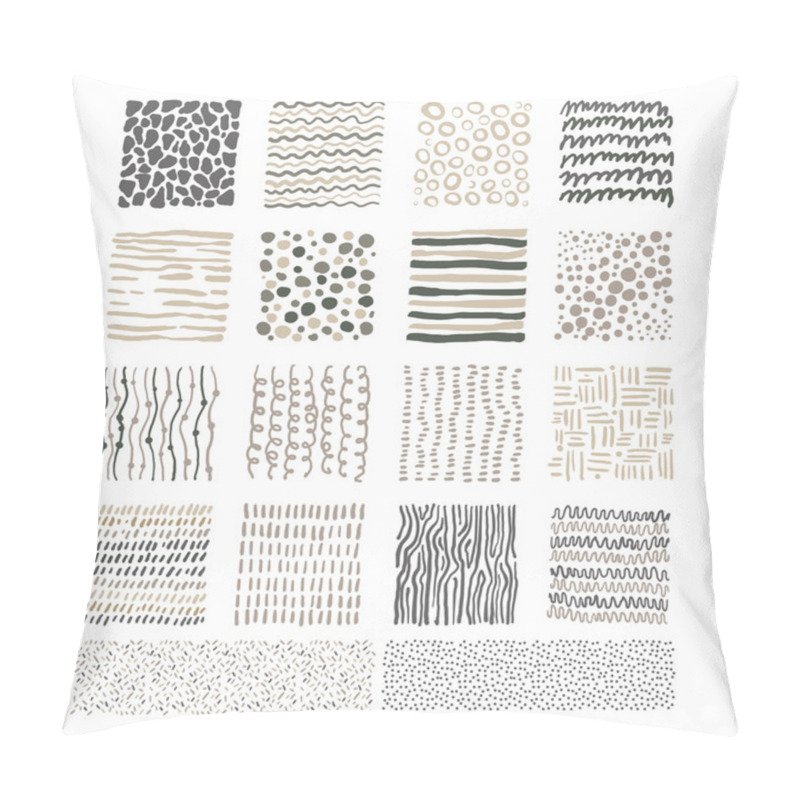 Personality  Handdrawn Doodle Textures Pillow Covers