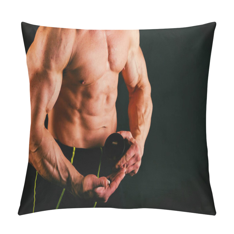 Personality  Muscular Male Body. Result Bodybuilding Workouts Pillow Covers