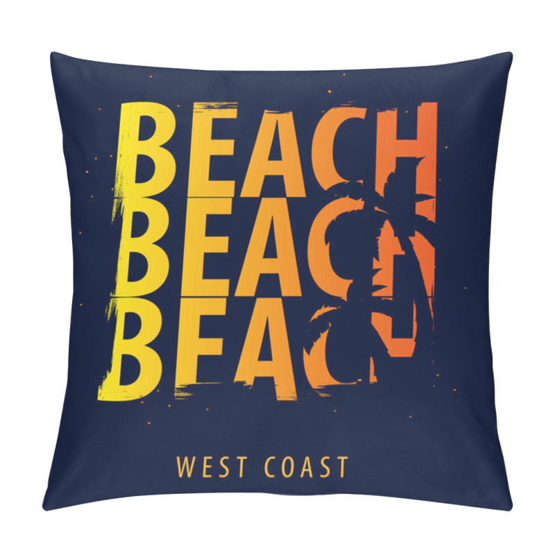 Personality  Summer Graphic With Palms. T-shirt Design And Print. Pillow Covers