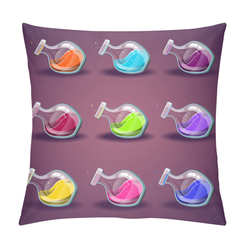 Personality  Set Of Bottle With Liquid. Magic Elixir Pillow Covers