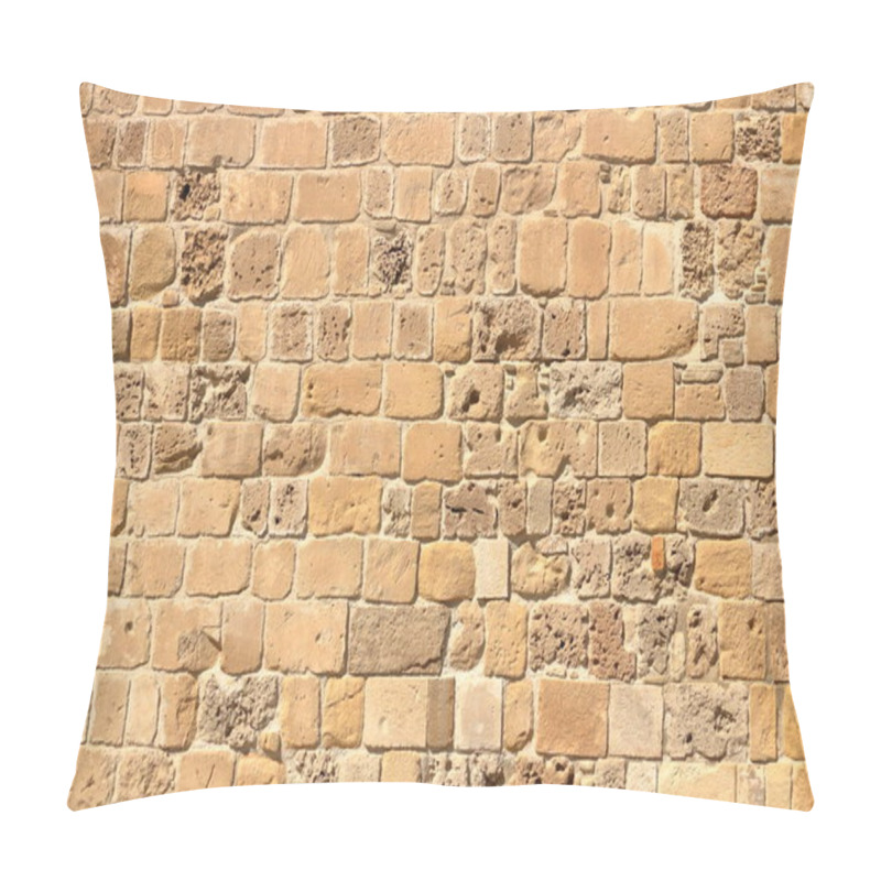 Personality  Background Of A Decorate Sand Stone Wall Surface Pillow Covers