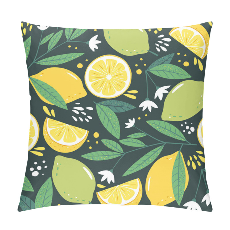 Personality  Seamless Pattern With Lemons. Abstract Art Print. Modern Design For Paper, Covers, Cards, Fabrics, Interior Items And Other Users. Vector Illustration. Pillow Covers