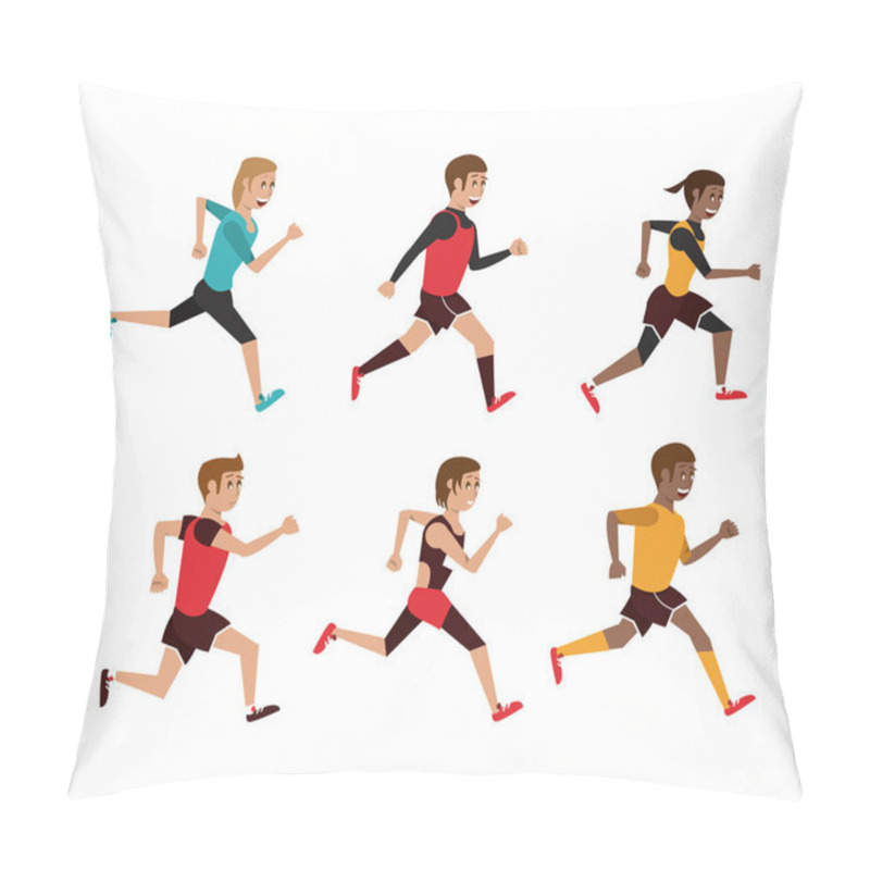 Personality  Set Of Running Cartoons Pillow Covers