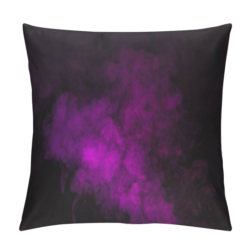 Personality  Abstract Mystical Black Background With Pink Smoke  Pillow Covers