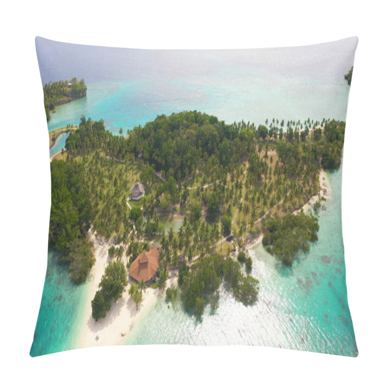 Personality  Tropical Island With Beach. Malipano Island, Philippines, Samal. Pillow Covers